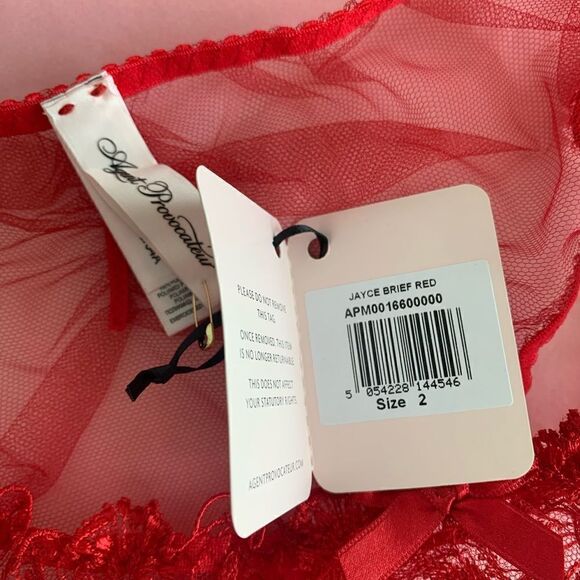 ♥️NWT Agent Provocateur Jayce Sheer Red Briefs - Picture 4 of 5